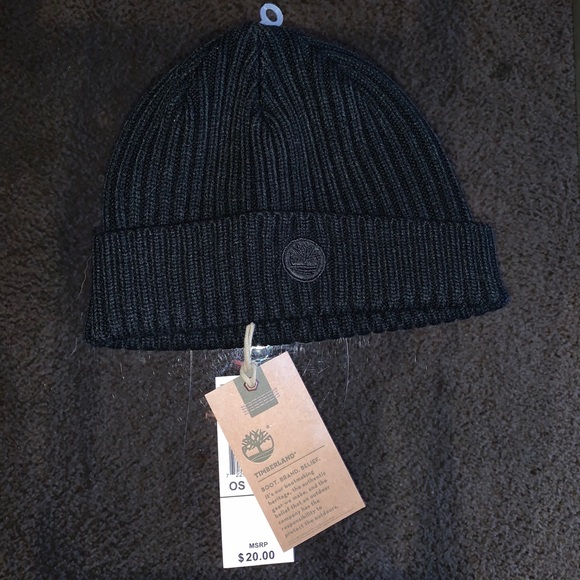 timberland black beanie